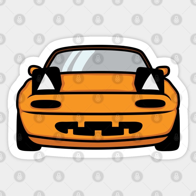 Pumpkin miata Sticker by hoddynoddy